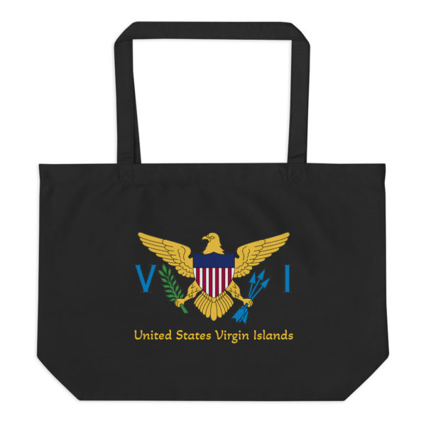 ONE VI - (BLACK) Large organic tote bag - Image 4