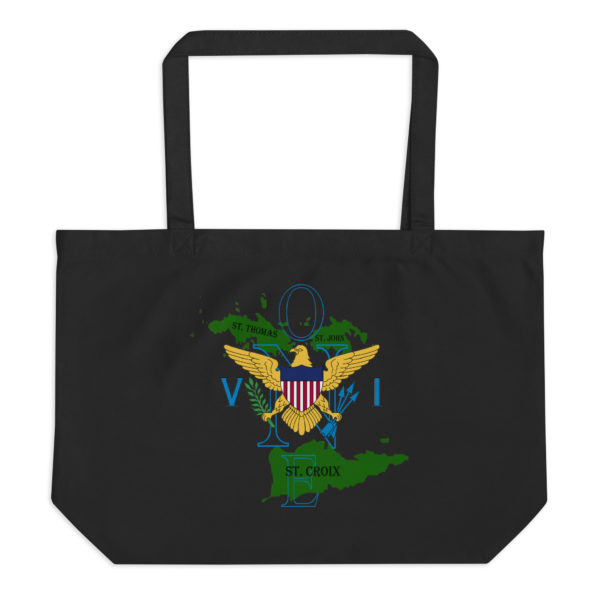ONE VI - (BLACK) Large organic tote bag - Image 3