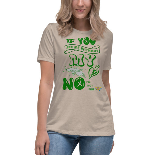 NOT OK W/O MY ISLAND MAN STT (BRIGHT COLORS) - Women's Relaxed T-Shirt - Image 2