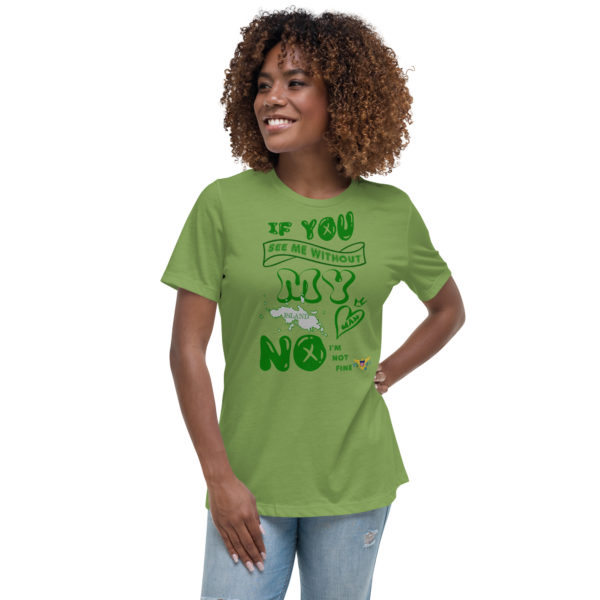 NOT OK W/O MY ISLAND MAN STT (DARK COLORS) - Women's Relaxed T-Shirt - Image 5