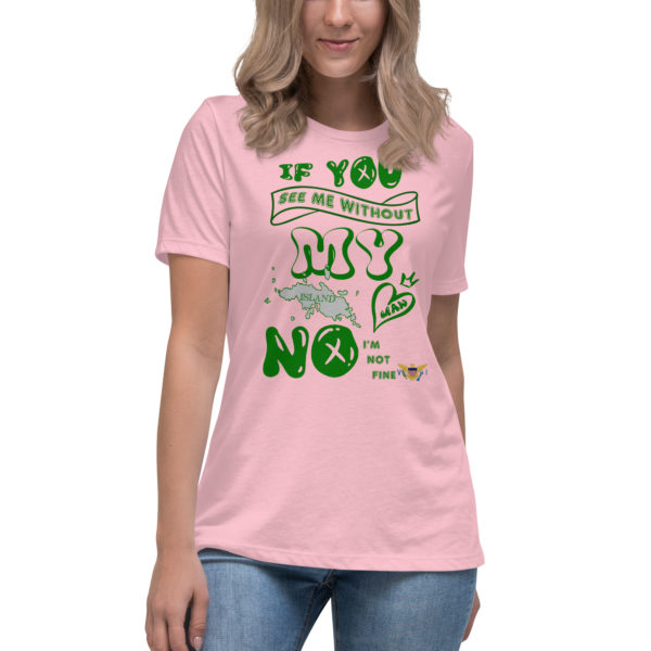 NOT OK W/O MY ISLAND MAN STT (BRIGHT COLORS) - Women's Relaxed T-Shirt - Image 3