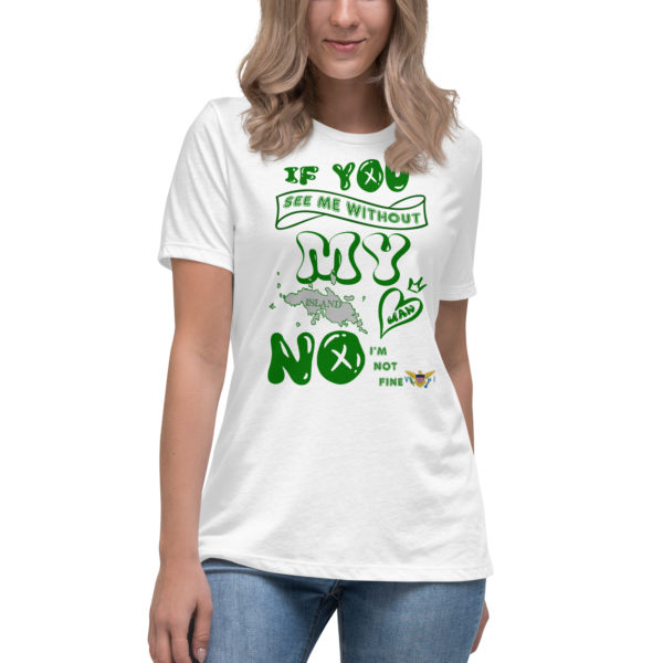 NOT OK W/O MY ISLAND MAN STT (BRIGHT COLORS) - Women's Relaxed T-Shirt - Image 6