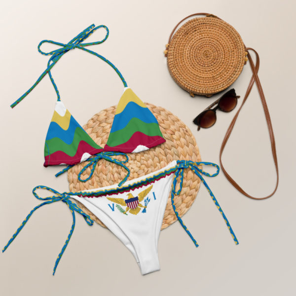 VI RAINBOW FLARE CRUZ GYAL - All-over print recycled string bikini - Image 6