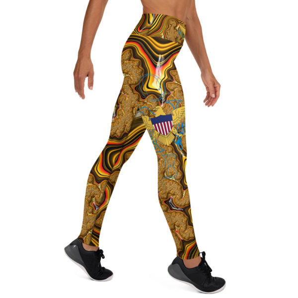ONE VI YELLOW PSYCHEDELIC - Yoga Leggings - Image 3