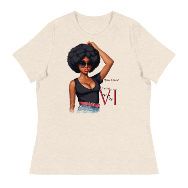 IT'S THAT VI VIBE (LIGHT COLORS) - Women's Relaxed T-Shirt - Image 4