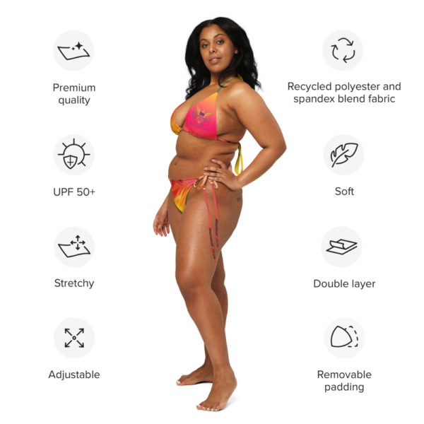 CARIBBEAN VI - All-over print recycled string bikini - Image 2