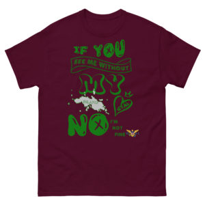 NOT OK WITHOUT MY ISLAND GYAL STT (DARK COLORS) - Men's classic tee