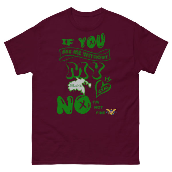 NOT OK WITHOUT MY ISLAND GYAL STJ (LIGHT COLORS) - Men's classic tee - Image 2