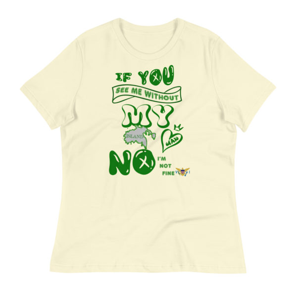 NOT OK WITHOUT MY ISLAND MAN STJ (LIGHT COLORS) - Women's Relaxed T-Shirt - Image 6