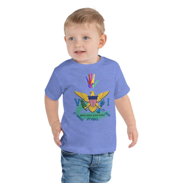 VI COLORED HANDPRINT - Toddler Short Sleeve Tee - Image 8