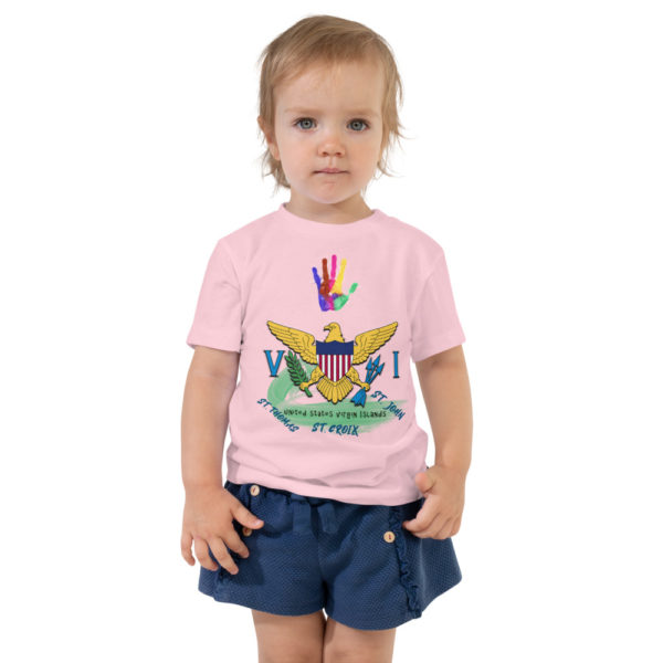 VI COLORED HANDPRINT - Toddler Short Sleeve Tee - Image 10