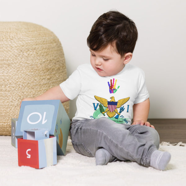 VI COLORED HANDPRINT - Toddler Short Sleeve Tee - Image 5