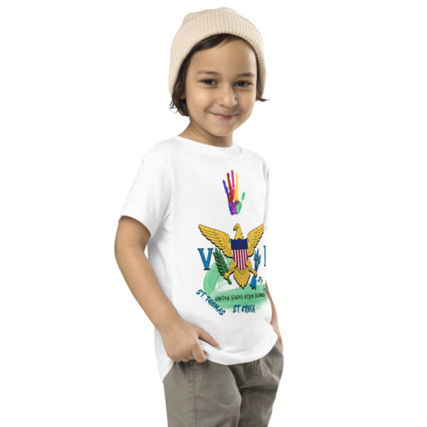 VI COLORED HANDPRINT - Toddler Short Sleeve Tee - Image 6