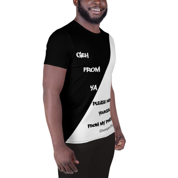 GEH FROM YA - All-Over Print Men's Athletic T-shirt - Image 3