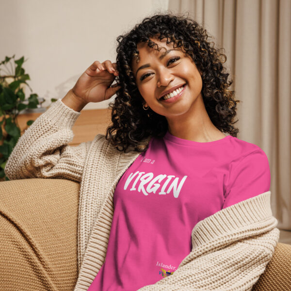 I AM A VIRGIN ISLANDER (white text) - Women's Relaxed T-Shirt - Image 15