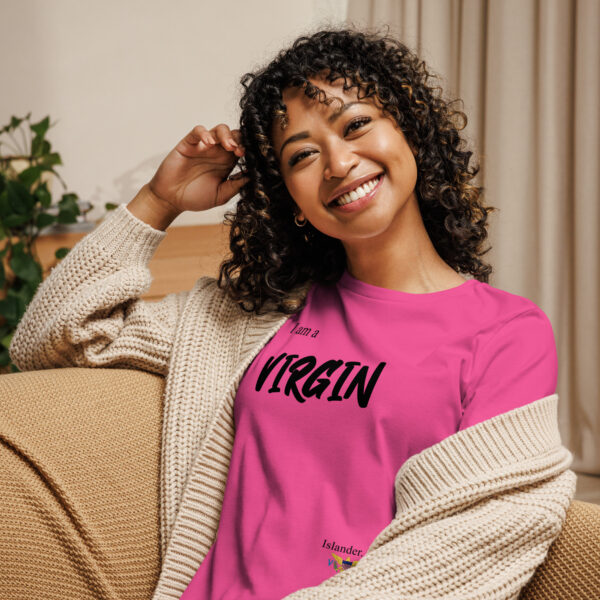 I AM A VIRGIN ISLANDER (black text) - Women's Relaxed T-Shirt - Image 16