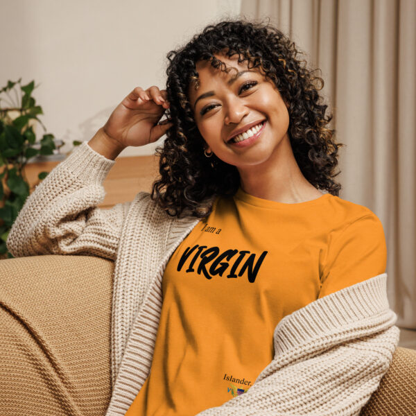 I AM A VIRGIN ISLANDER (black text) - Women's Relaxed T-Shirt - Image 19