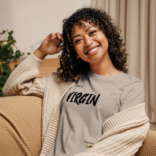 I AM A VIRGIN ISLANDER (black text) - Women's Relaxed T-Shirt - Image 22