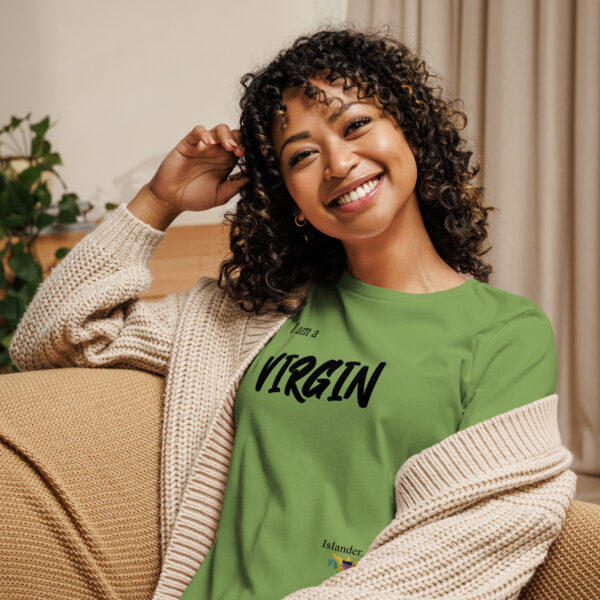 I AM A VIRGIN ISLANDER (black text) - Women's Relaxed T-Shirt - Image 18