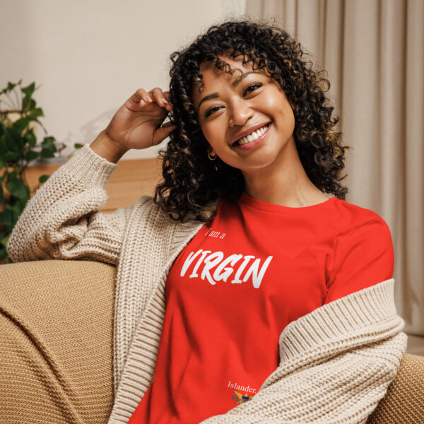 I AM A VIRGIN ISLANDER (white text) - Women's Relaxed T-Shirt - Image 13