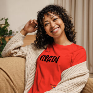 I AM A VIRGIN ISLANDER (black text) - Women's Relaxed T-Shirt